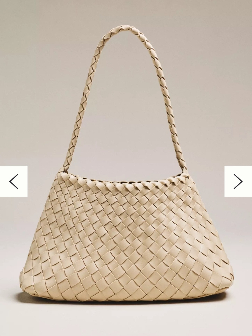 Anthropologie Woven Shoulder Bag in Cream